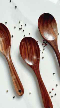 Duo de Tenedor y Cucharon de acacia 26 cm para ensaladas UTENSILIO - comprar online