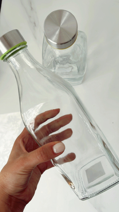 BOTELLAS DE VIDRIO cuadrada lisa
