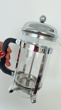 CAFETERA FRANCESA NEGRA VIDRIO + ACERO - 0014 - comprar online