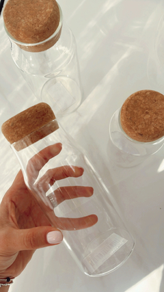 FRASCO DE VIDRIO CON TAPA CORCHO L - comprar online