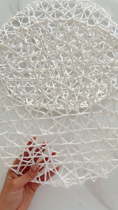 PLATO DE SITIO TRAMADO BLANCO - comprar online