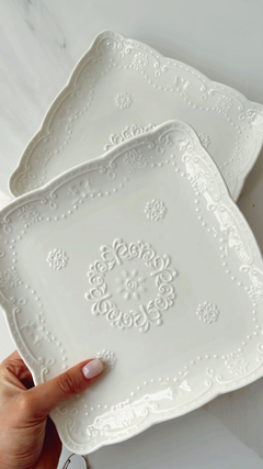 BANDEJA DE PORCELANA CUADRADA 001 - comprar online