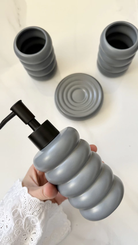 Set de baño tolix 4 piezas - Gris - comprar online