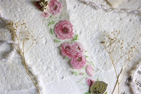 LOOP PET Tape PINK FLOWERS