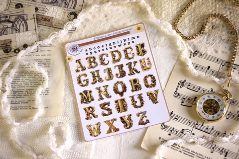Cartela Alfabeto Livro Antigo (fundo branco) | Special Handmade Things