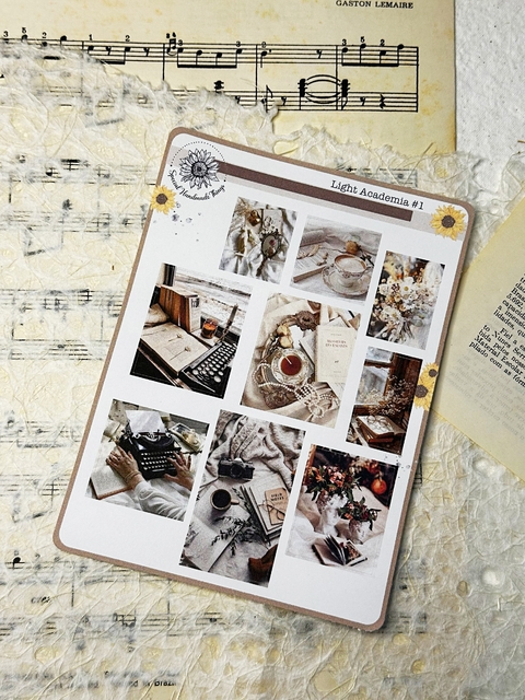 Cartela Light Academia #1 | Special Handmade Things