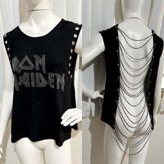 Blusa Iron Maiden Costas Nua Correntes Luxo - comprar online