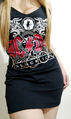 Vestido justinho AC/DC