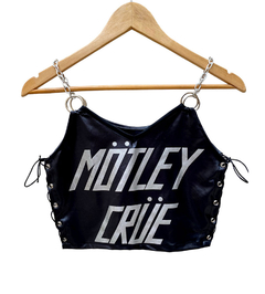 Cropped Motley Crue Deluxe Glitter na internet