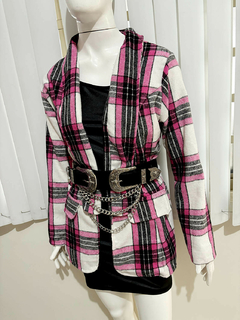 Blazer Xadrez Cher Pink - comprar online