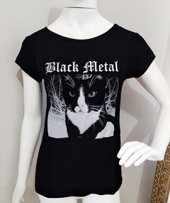 T-shirt Black Metal Cat