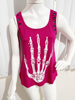 Blusa Skull Hands Pink - comprar online