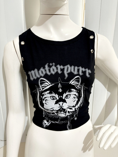 Maxi Cropped Motorhead Gato - comprar online