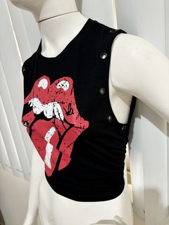 Maxi Cropped Rolling Stones Custom - comprar online