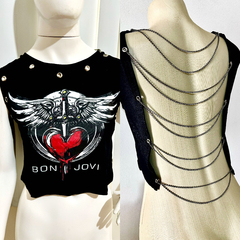 Maxi Cropped Bon Jovi Costas Nua Correntes - comprar online