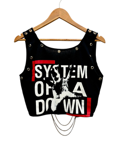 Cropped SYSTEM OF A DOWN - COSTAS NUA - comprar online