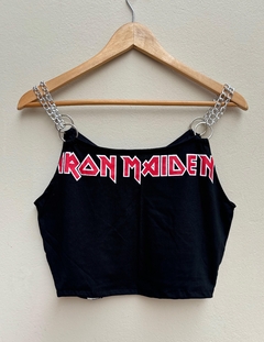 Cropped Iron Maiden Correntes duplas na internet
