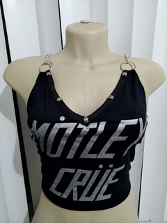 Cropped Motley Crue Glitter