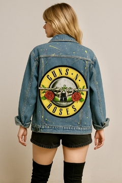 Jaqueta Jeans Guns'N Roses Oversized - comprar online