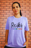 Camiseta Unissex Reiki em algodão orgânico Lavanda - comprar online