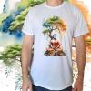 Camiseta masculina/unissex Buda árvore da vida 2