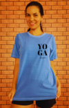 Camiseta Unissex YOGA respire... em algodão orgânico Azul - comprar online