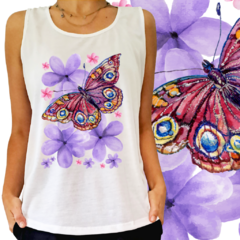 Borboleta e flores em aquarela - comprar online