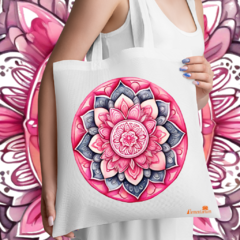 Ecobag Mandala cor de rosa