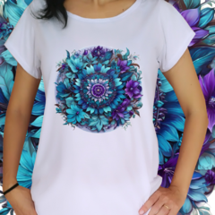 Babylook - Mandala turquesa e violeta