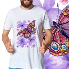 Borboleta e flores em aquarela - Elementarium | Vista a mudança que deseja ver no mundo!