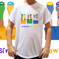 Camiseta unissex infantil Síndrome de Down meias