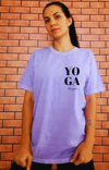 Camiseta Unissex YOGA respire... em algodão orgânico Lavanda - comprar online