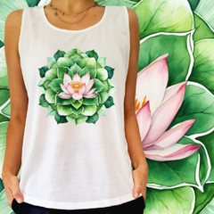 Mandala verde com flor de lótus - comprar online