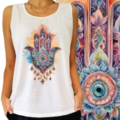 Mão de Hamsa em aquarela com olho - comprar online