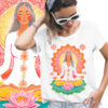 Menina meditanto com mandala - comprar online