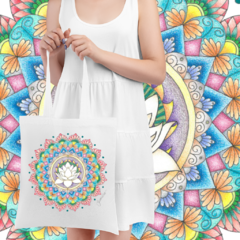 Ecobag - Mandala lótus branca (Juliana Nísio)