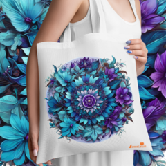 Ecobag Mandala turquesa e violeta