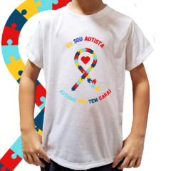 Camiseta unissex infantil Autismo não tem cara