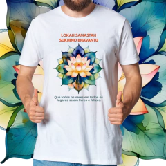 "LOKAH SAMASTAH SUKHINO BHAVANTU Que todos os seres em todos os lugares sejam livres e felizes" - loja online