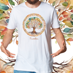 Camiseta masculina/unissex Mandala da Árvore da família