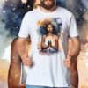 Camiseta masculina/unissex Guardiã Planetária cósmos