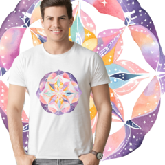 Camiseta masculina/unissex Mandala galaxia - comprar online