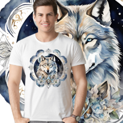 Camiseta masculina/unissex Lobo com cristais - comprar online