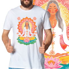 Menina meditanto com mandala - loja online