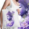 Ecobag Buda lavanda em aquarela