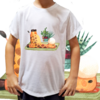 Camiseta unissex infantil Girafinha no Yoga