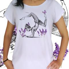 Babylook Postura com Lavandas frente e verso - comprar online