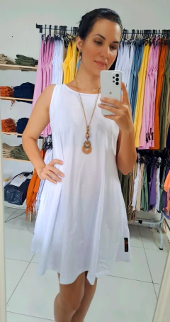 Queima de estoque! Vestido em algodão orgânico fresco e leve - comprar online