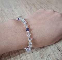 Pulseira/Tornozeleira Quartzo Transparente e Ametista – Clareza, Proteção e Harmonia na internet