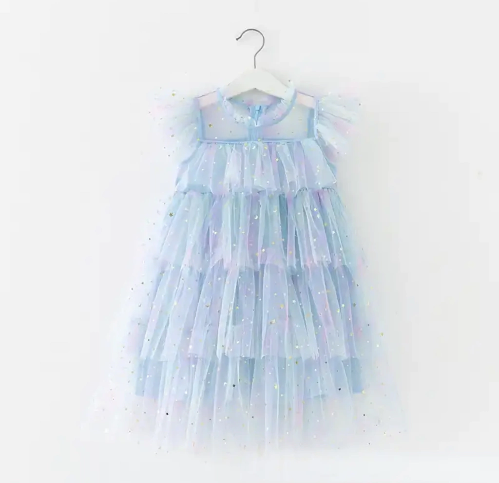 Vestido Daisy Layers Celeste-Lila